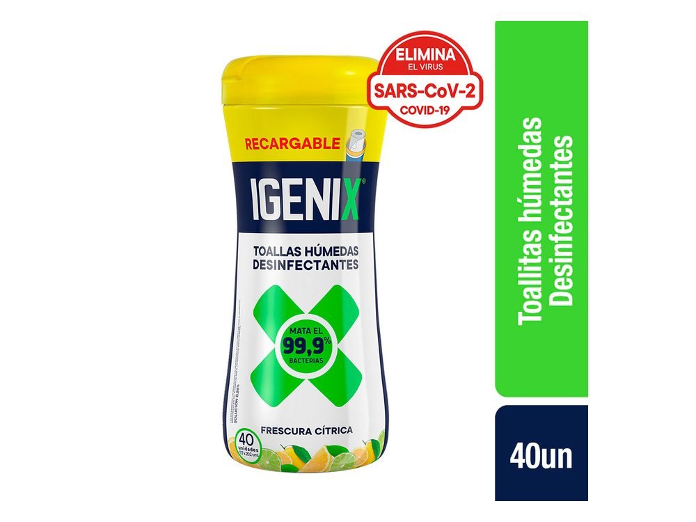Toallas Húmedas Desinfectantes Igenix 40 u